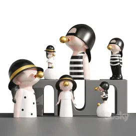 Bubble Blowing Figurine Statue 2